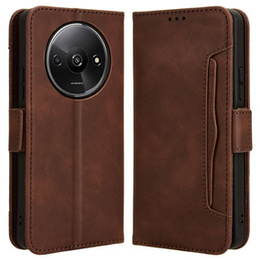 Футляр з клапаном для Xiaomi Redmi A3, Card Slot, коричневий