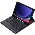 Чехол + клавиатура Samsung Galaxy Tab S9+, Leather Pen Slot, чёрный