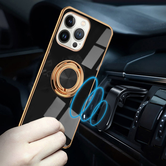 Чехол до iPhone 13 Pro Max, Electro Ring, чёрный