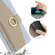 Чохол-книжка для iPhone 15, Wallet Zipper Pocket, з дзеркалом, м'яти