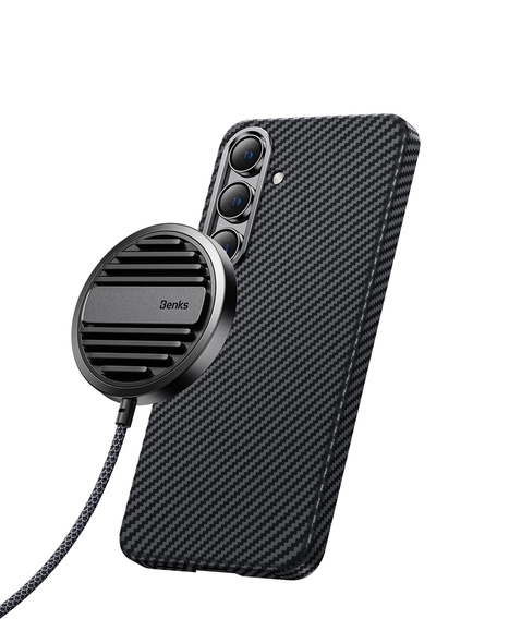 Чохол BENKS Armor Air Kevlar 600D Metal Frame, з MagSafe для Samsung Galaxy S24
