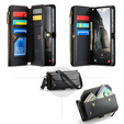 Чехол CASEME для Samsung Galaxy A56 5G, RFID Leather Wallet, с плечевым ремнем, чёрный