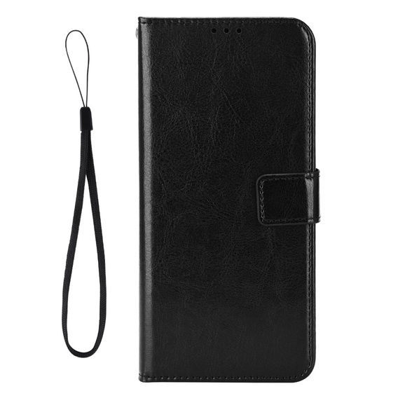 Откидной чехол для Infinix Hot 50 4G, Crazy Horse Wallet, чёрный