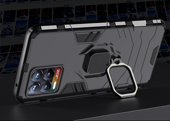 Чoхол до Realme 8 / 8 Pro, Kickstand Ring, чорний