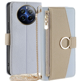 Чохол-книжка для Realme 12 Pro 5G / 12 Pro+ 5G, Wallet Zipper Pocket, з дзеркалом, м'яти