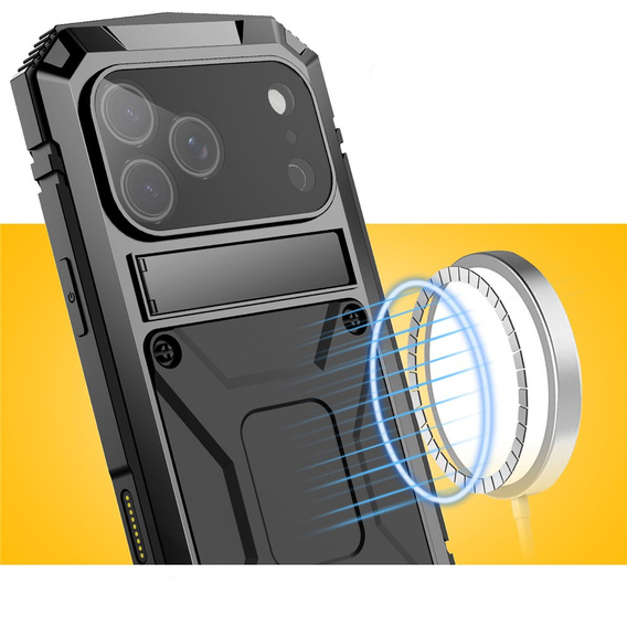 Чохол R-JUST з підставкою та вбудованим склом для iPhone 17 Pro Max