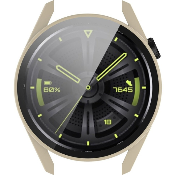 2в1 чехол и защитное стекло для часов Huawei Watch GT 3 42mm, Case, Beige