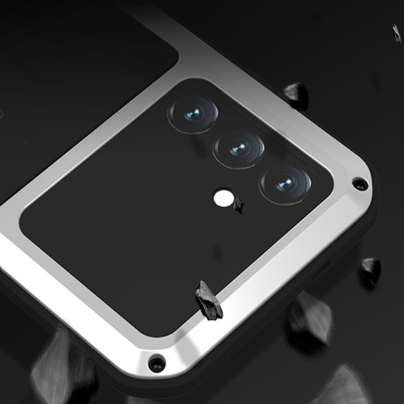 Чехол Love Mei до Samsung Galaxy S24, armored with glass, серый