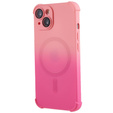 Силіконовий чохол для iPhone 13, градієнтний магнітний, для MagSafe, рожевий
