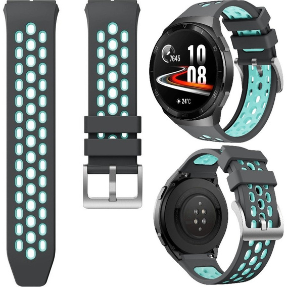Силіконовий ремінець для Huawei Watch GT 2e, Grey / Turquoise