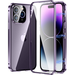 Чехол для iPhone 15 Pro, ERBORD Glass Armor 360, фиолетовый