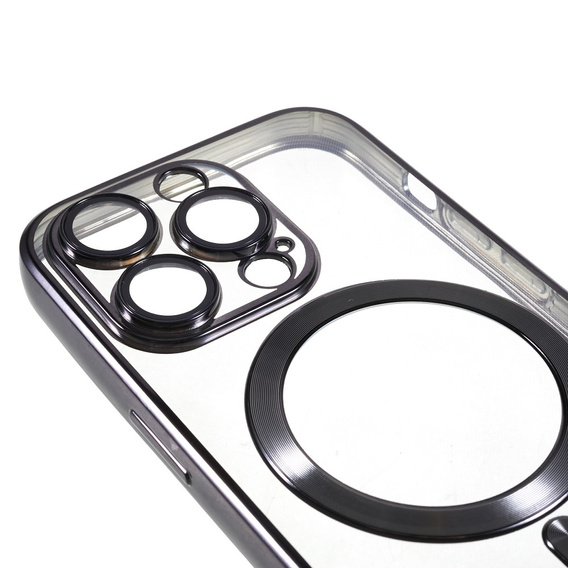 Чехол для iPhone 14 Pro, Electro MagSafe, чёрный + стекло для экрана