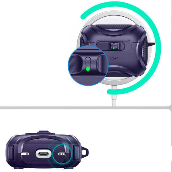 Чохол для навушників з MagSafe ESR Cyber FlickLock для Apple AirPods Pro 3