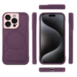 Чохол для iPhone 15 Pro Max, ERBORD Armor Mag, бордовий