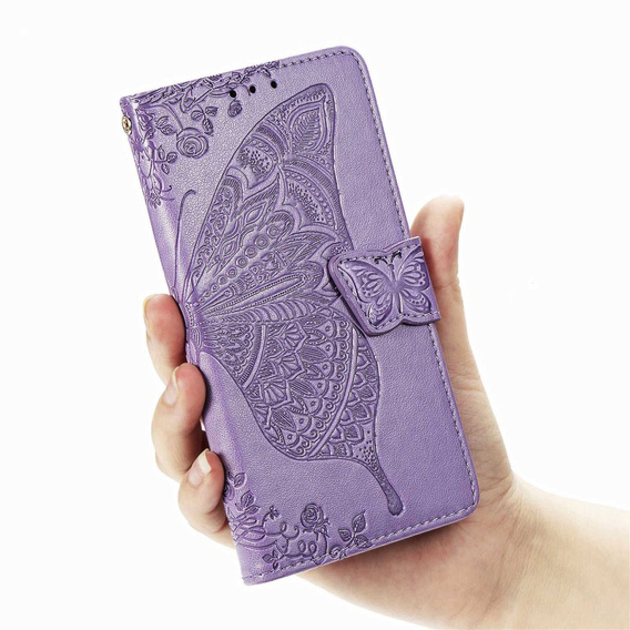 Откидной чехол для Samsung Galaxy Z Fold 4 5G, Butterfly, фиолетовый