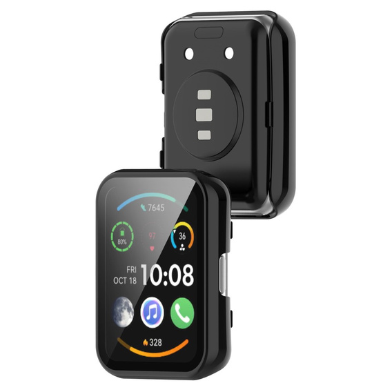 Чехол 2 в 1 + закаленное стекло для Huawei Watch Fit / Fit SE, чёрный