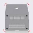 Чехол для MacBook Air 13 A2337 M1 A2179 A1932, HardShell, серый