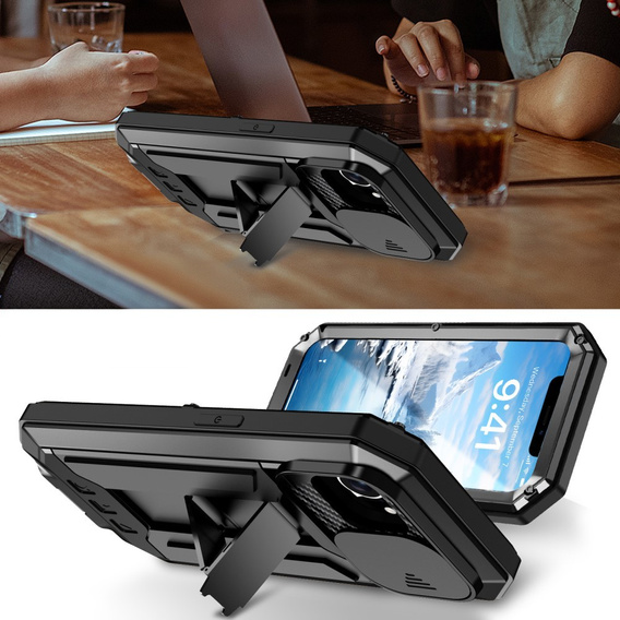 Бронированный чехол для iPhone 16E, R-JUST, чёрный