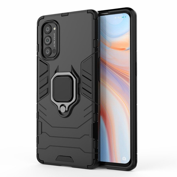 Чoхол до Oppo Reno 4 Pro 5G, Kickstand Ring, чорний