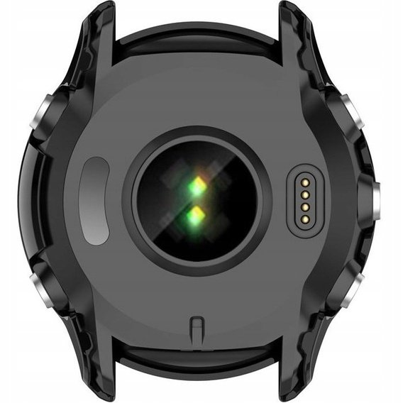 2в1 чехол и защитное стекло для часов Garmin Forerunner 955, Black