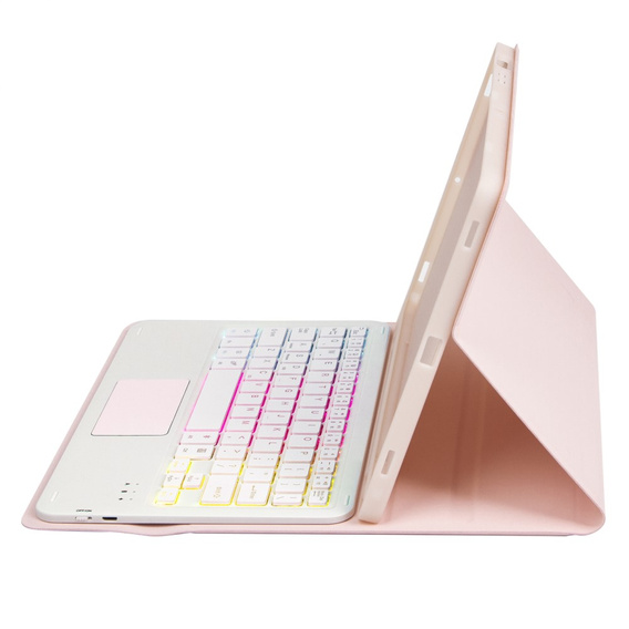 Чехол + клавиатура Samsung Galaxy Tab S9 FE X510 / X516, with touchpad, розовый