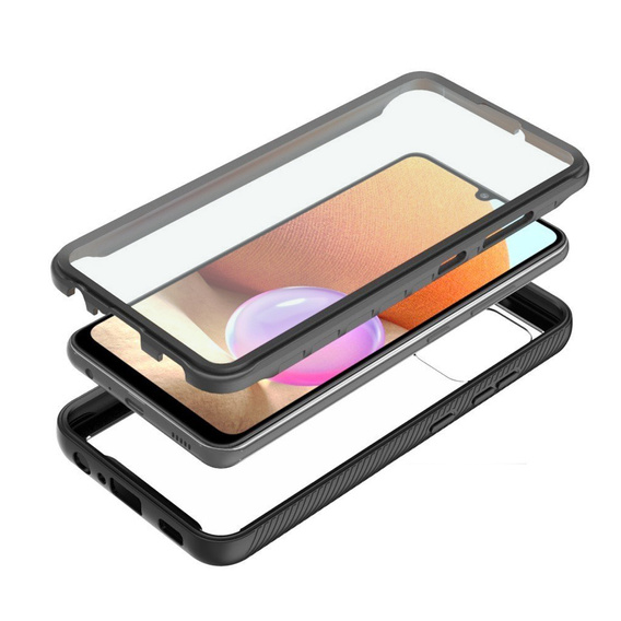 Чoхол Shockproof до Samsung Galaxy A32 4G (LTE), із захисним екраном, м'яти