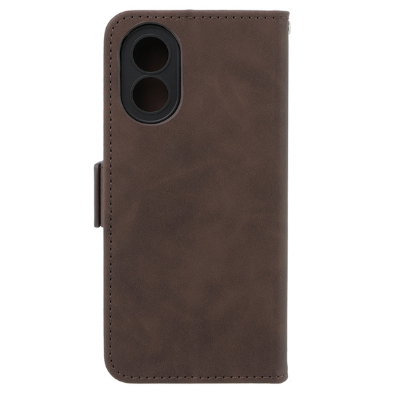 Откидной чехол для Oppo A58 4G, Card Slot, коричневый