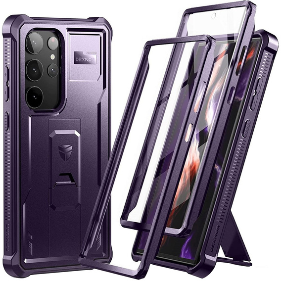 Броньований чохол для Samsung Galaxy S23 Ultra, Dexnor Full Body (Two Frames), фіолетовий