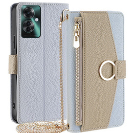 Чохол-книжка для Oppo Reno 11F 5G, Wallet Zipper Pocket, з дзеркалом, м'яти