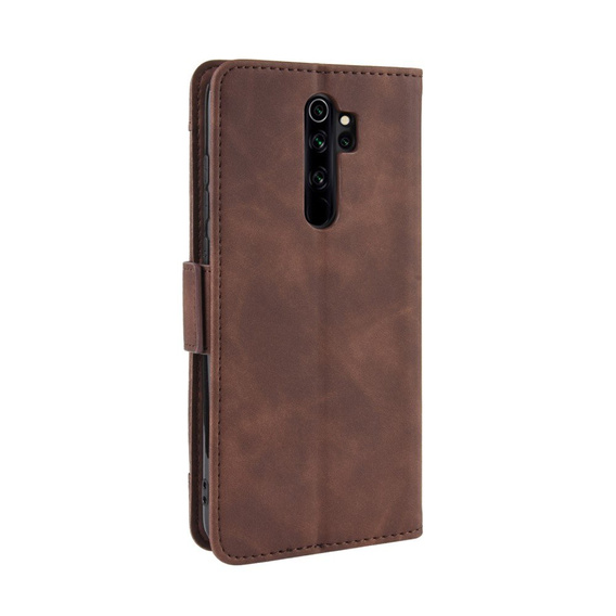 Футляр з клапаном для Xiaomi Redmi Note 8 Pro, Card Slot, коричневий