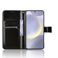 Откидной чехол для Samsung Galaxy S25 FE, Crazy Horse Wallet, чёрный