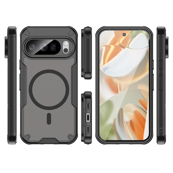 Броньований чохол для Google Pixel 10 Pro, для MagSafe, матовий, чорний