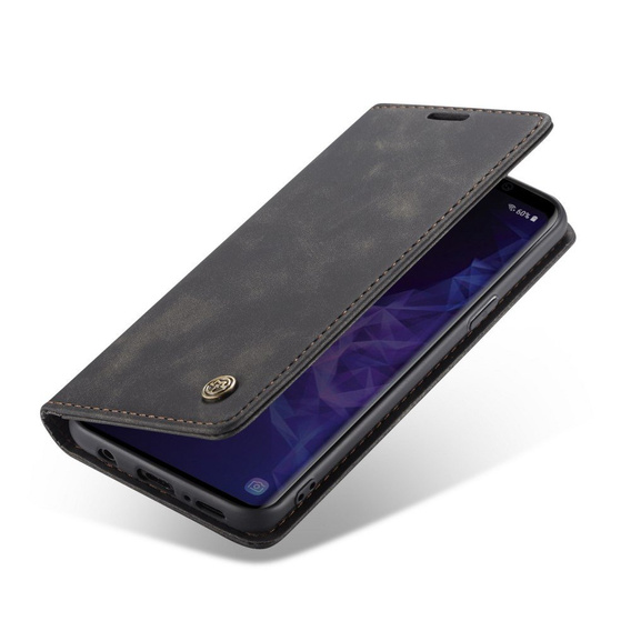 Чехол CASEME для Samsung Galaxy S9, Leather Wallet Case, чёрный