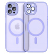 Чехол для iPhone 16 Pro, для MagSafe, ERBORD Matt Case, фиолетовый + стекло для экрана