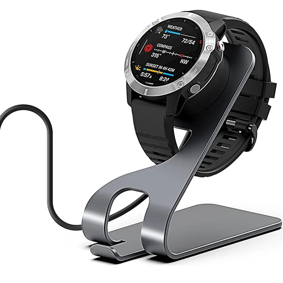 Алюминивое зарядное устройство USB для Garmin Fenix 7/7S/7X/6/6X/6S - Grey