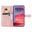 Откидной чехол для Motorola Edge 50 Pro, Mandala, розовый