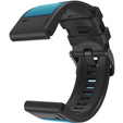 Силіконовий ремінець для Garmin Fenix 5/6/7 Forerunner 945/935, Blue / Black