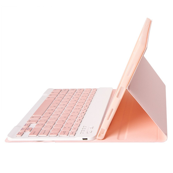 Чехол + клавиатура Samsung Galaxy Tab S9, Leather Pen Slot, розовый