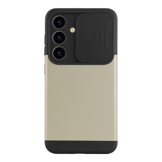 Чoхол до Samsung Galaxy S24, ERBORD CamProtect Slide Camera, золотий
