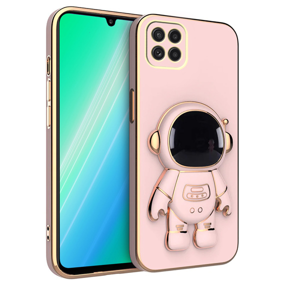 Чoхол до Samsung Galaxy A22 5G, Astronaut, рожевий rose gold