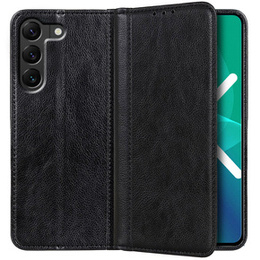 Чехол до Samsung Galaxy S22 5G, Wallet Litchi Leather, чёрный