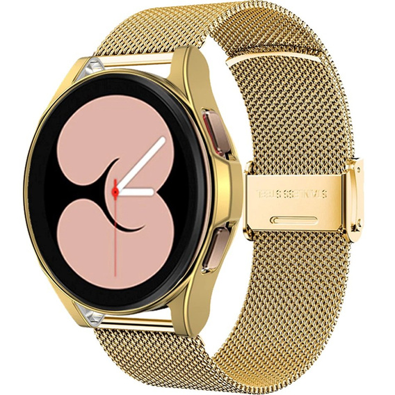 Металический браслет с чехлом для часов Samsung Galaxy Watch 4 40mm, Gold