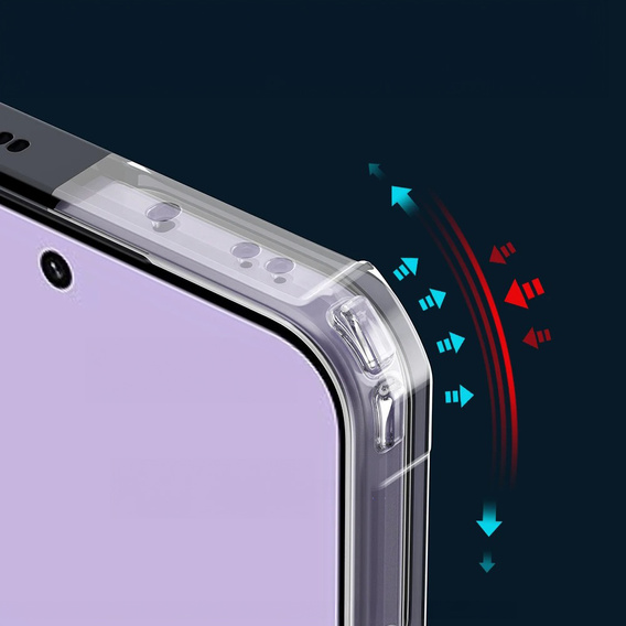 Чехол для Oppo Reno 14, усиленный, прозрачный с черными боками