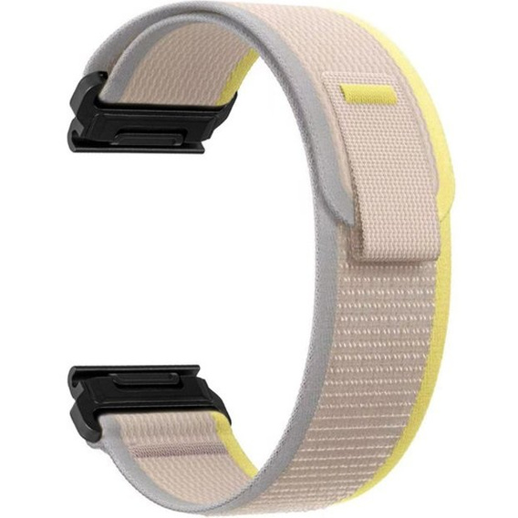 Нейлоновый ремешок до Garmin Fenix 22mm, Beige / Yellow