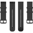 Силиконовый ремешок 20mm, Black/Black Buckle