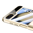 Чехол со стеклом для Samsung Galaxy Z Flip5 5G, PC Case, золотой