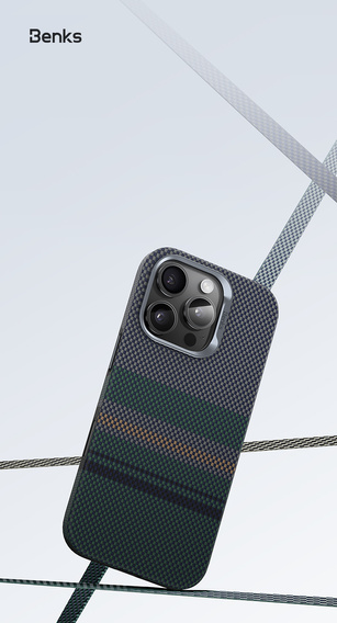 Чохол BENKS Kevlar Magnetic Armor Pro Aurora 600D B062 для MagSafe для iPhone 15 Pro Max