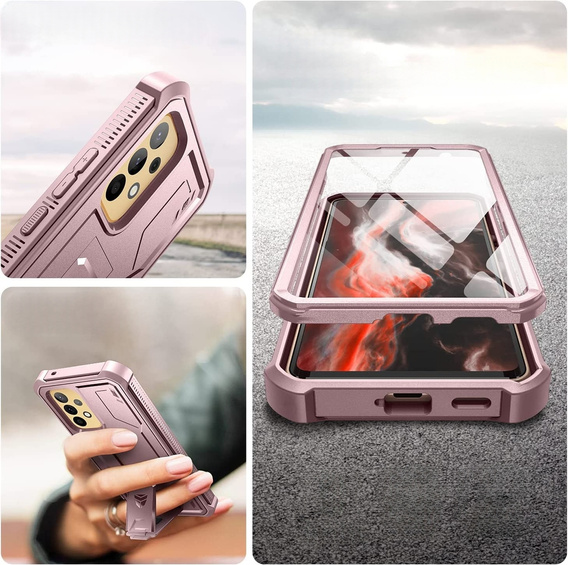 Бронированный чехол для Samsung Galaxy A53 5G, Dexnor Full Body, розовый rose gold