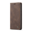 Чехол CASEME для Samsung Galaxy S21 FE, Leather Wallet Case, кофе