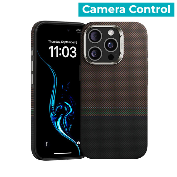 Чохол BENKS Kevlar Magnetic Armor Pro Prestige 600D Y065 для MagSafe з активною кнопкою для iPhone 16 Pro